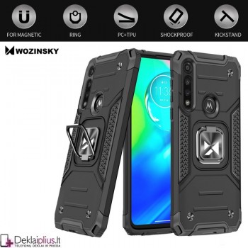 Wozinsky smūgiams atsparus dėklas su žiedu (telefonui Motorola Moto G8 Power)   